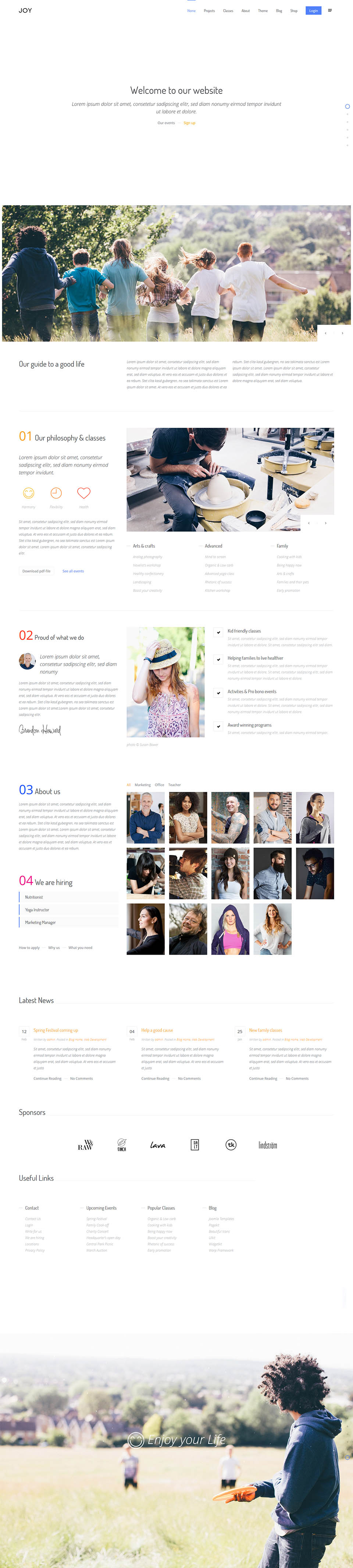 WordPress template YOOtheme Joy