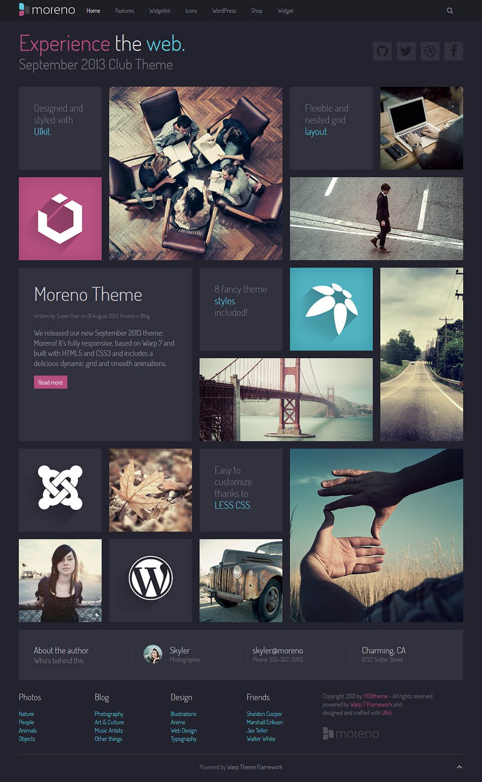 WordPress template YOOtheme Moreno