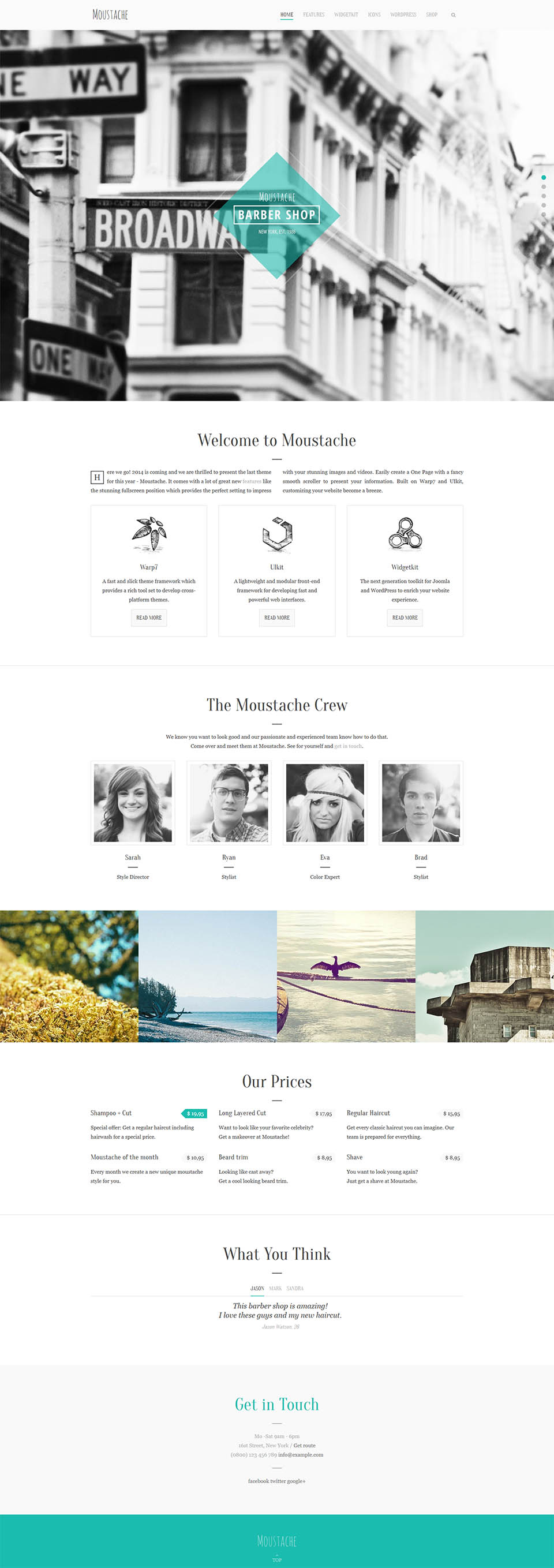 WordPress template YOOtheme Moustache