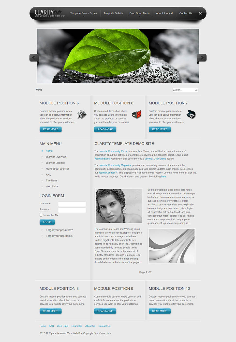 Joomla template EnergizeThemes Clarity