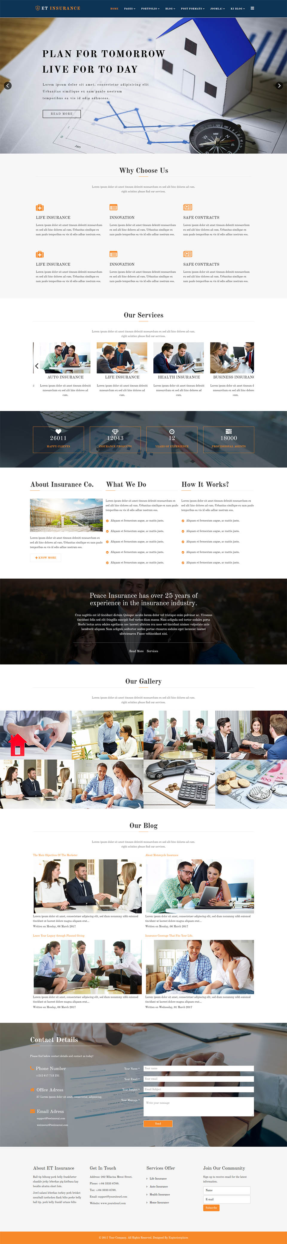 Joomla template EngineTemplates Insurance