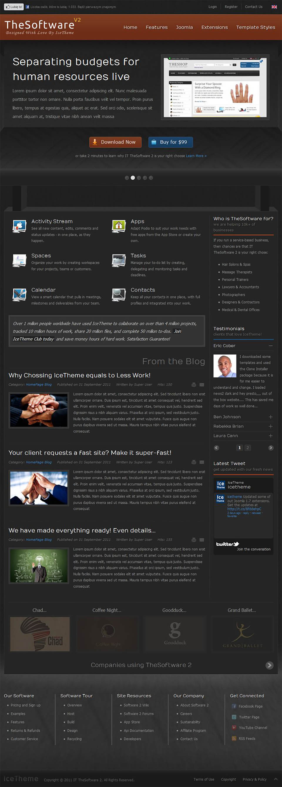 Joomla template IceTheme TheSoftware 2