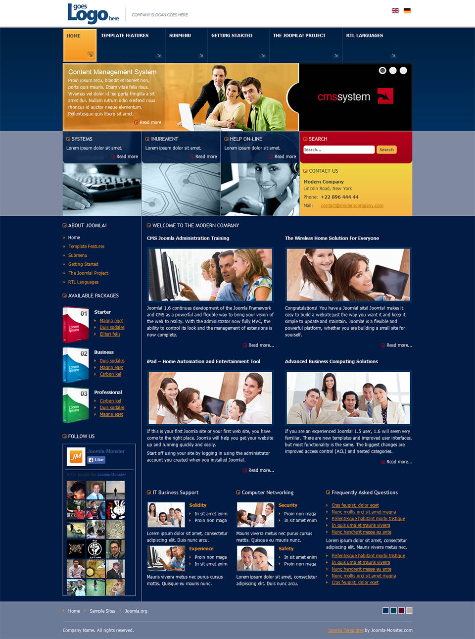 Joomla template Joomla-Monster Modern Company01