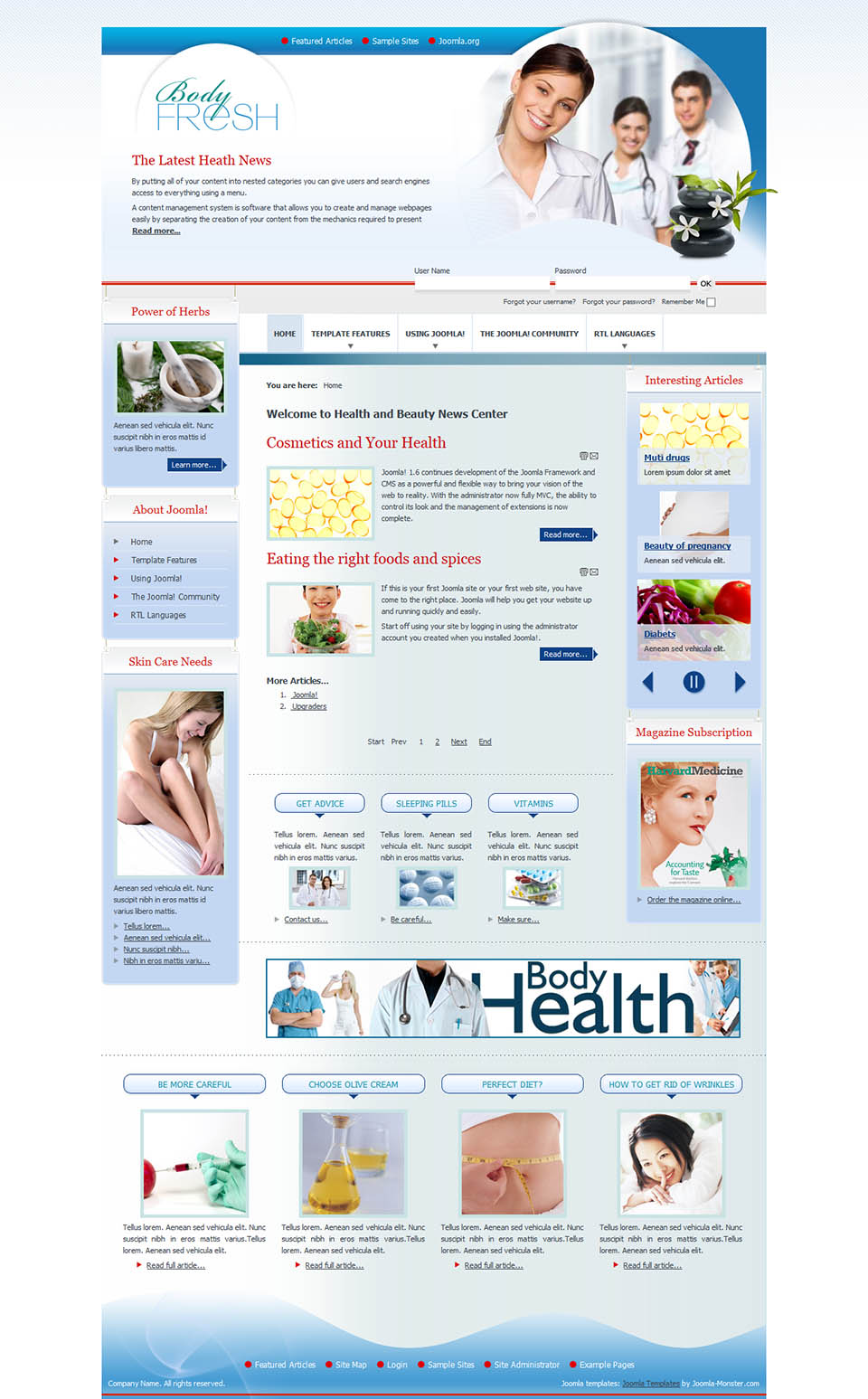 Joomla template Joomla-Monster Medicine