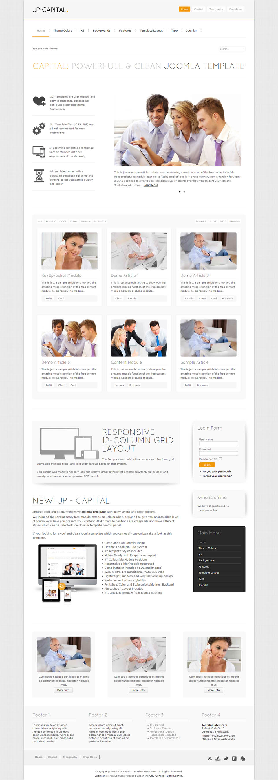 Joomla template JoomlaPlates Capital