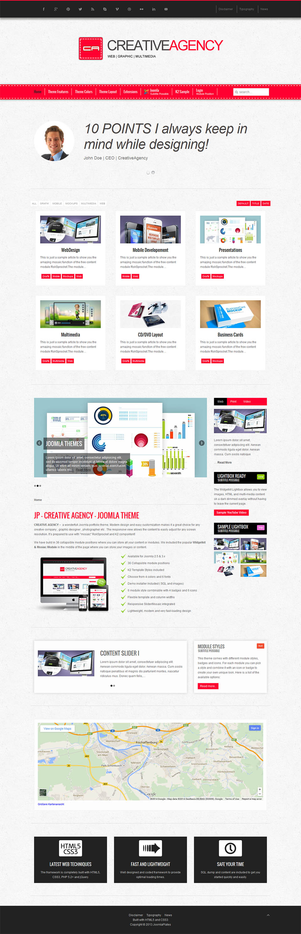 Joomla template JoomlaPlates Creative Agency