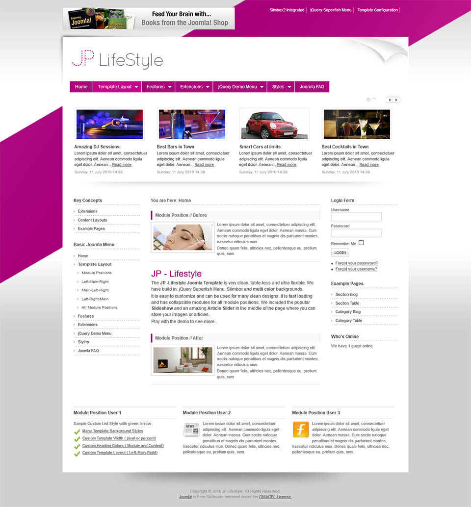 Joomla template JoomlaPlates Lifestyle