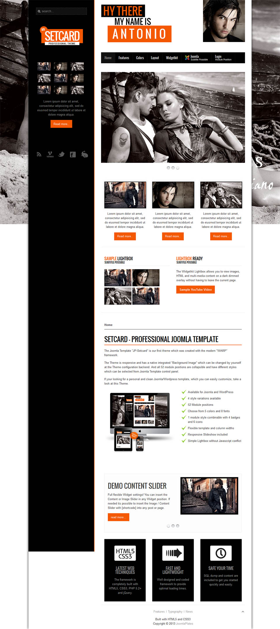 Joomla template JoomlaPlates Setcard