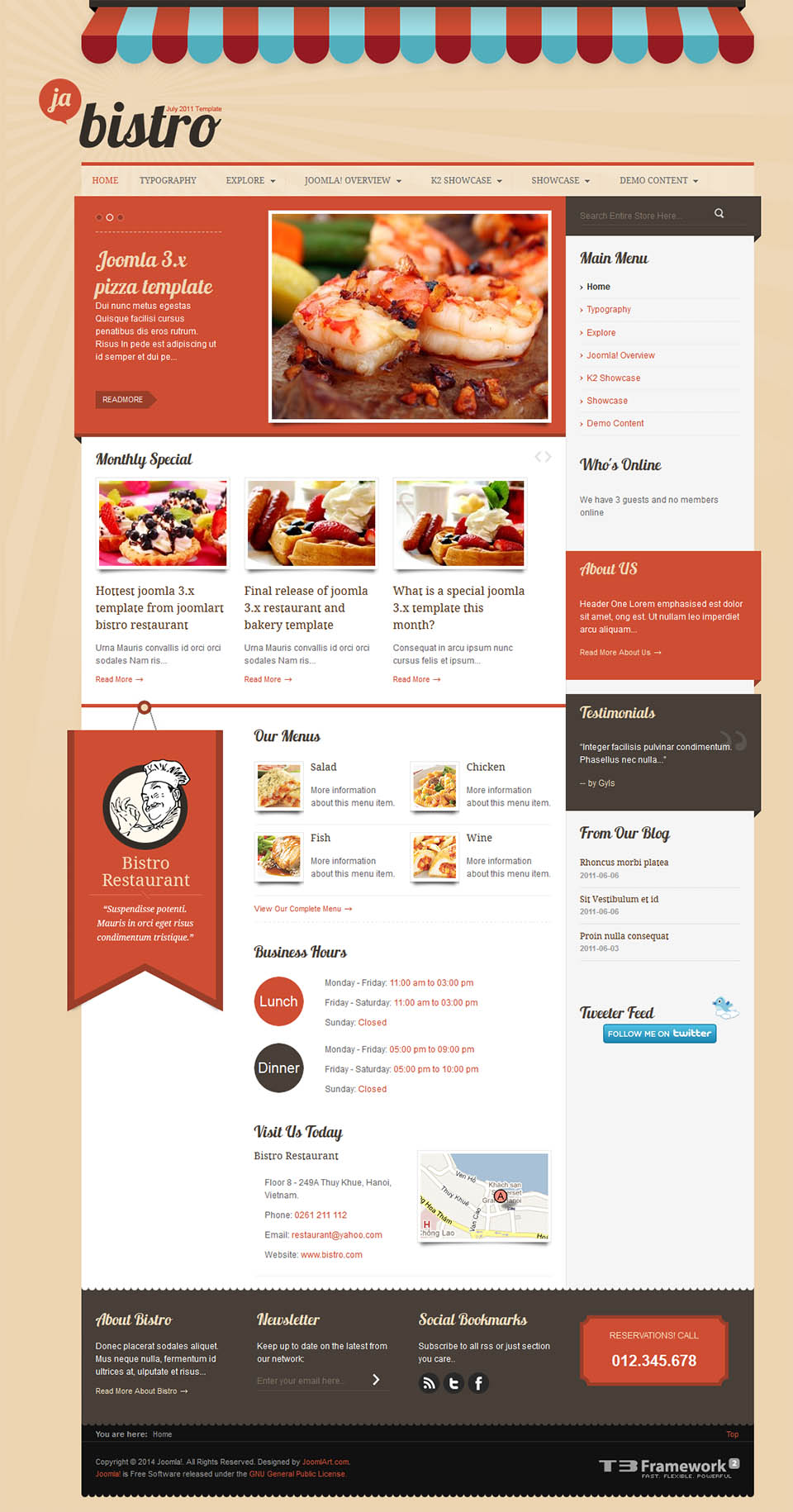 Joomla template JoomlArt Bistro