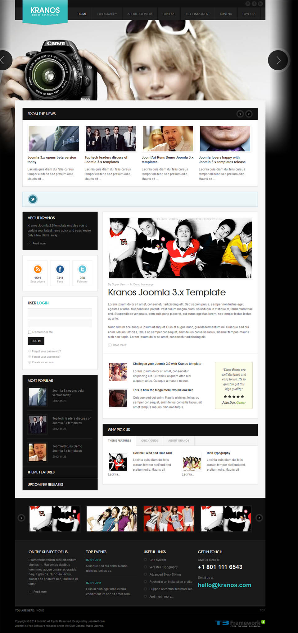 Joomla template JoomlArt Kranos