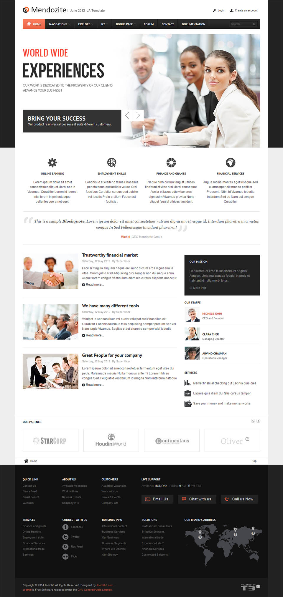 Joomla template JoomlArt Mendozite