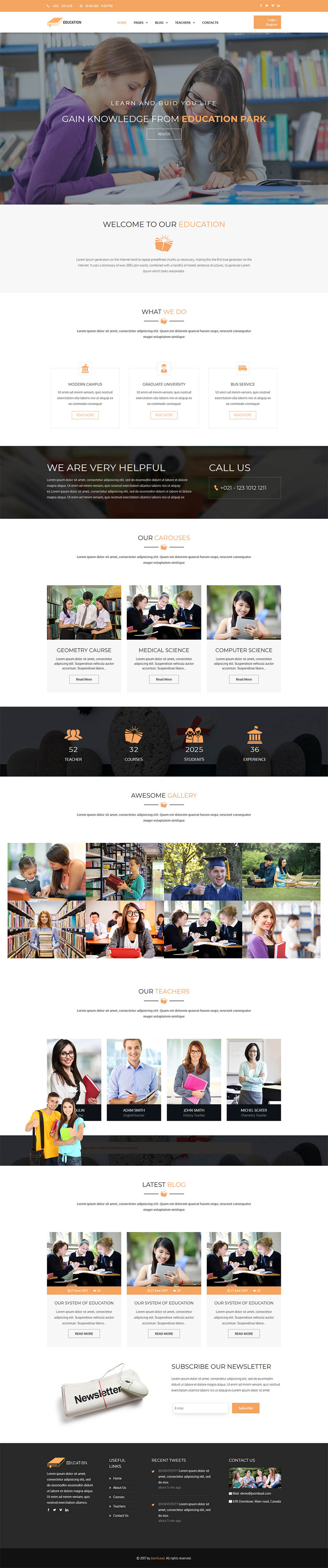 Joomla template JoomLead Edu