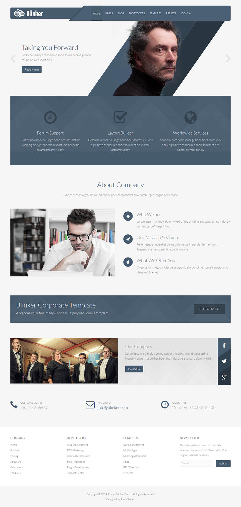 Joomla template JoomShaper Blinker