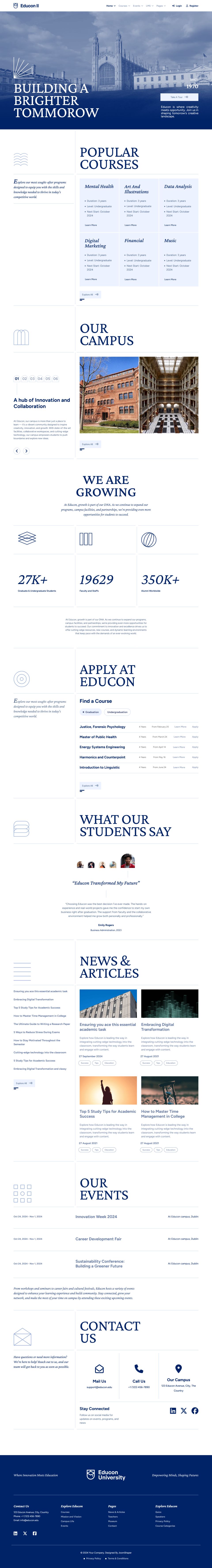 Joomla template JoomShaper Educon II