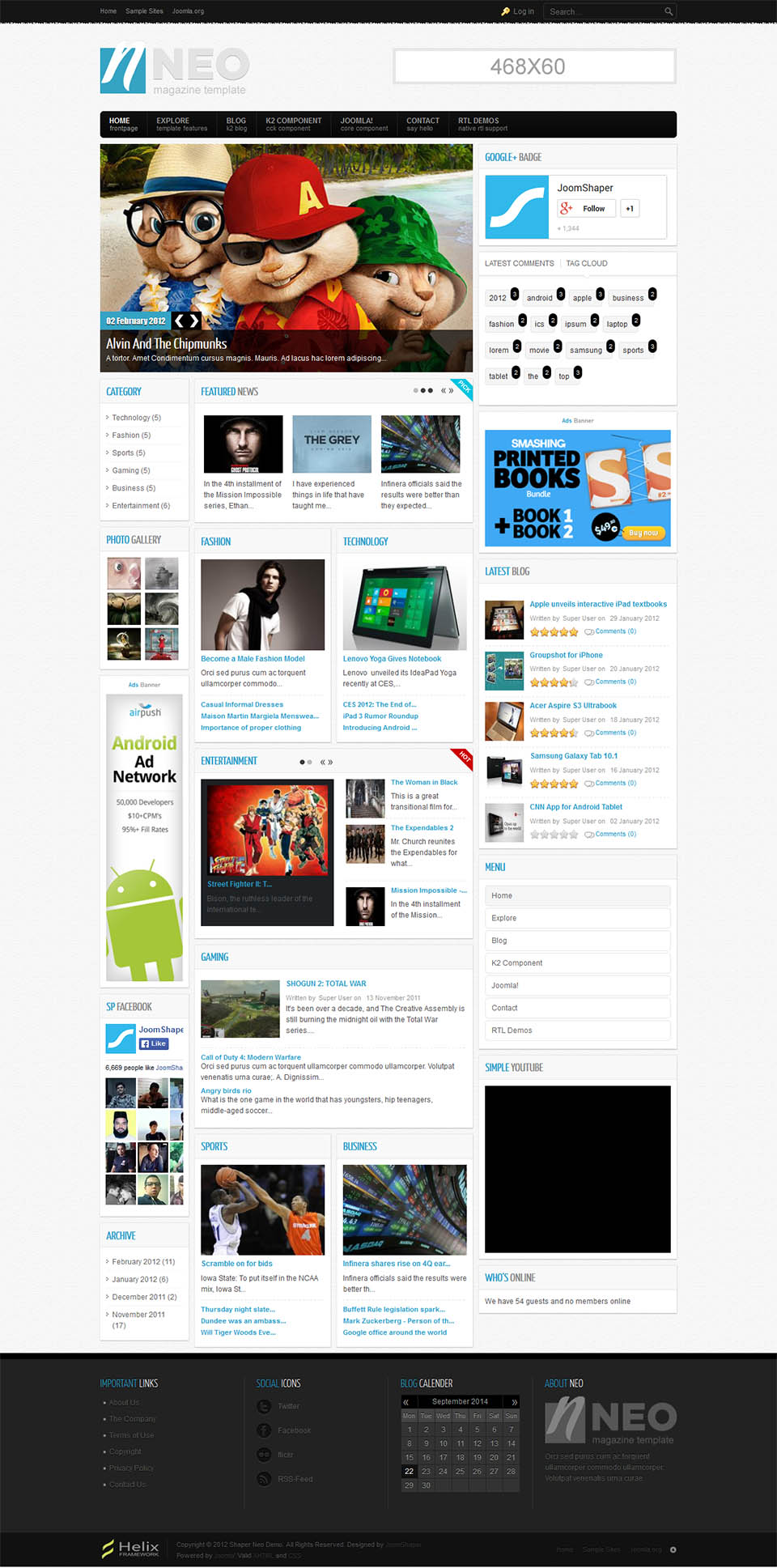 Joomla template JoomShaper Neo