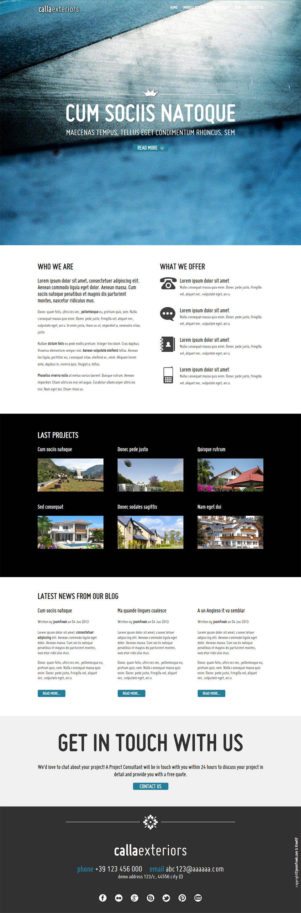 Joomla template JoomFreak Calla Exteriors