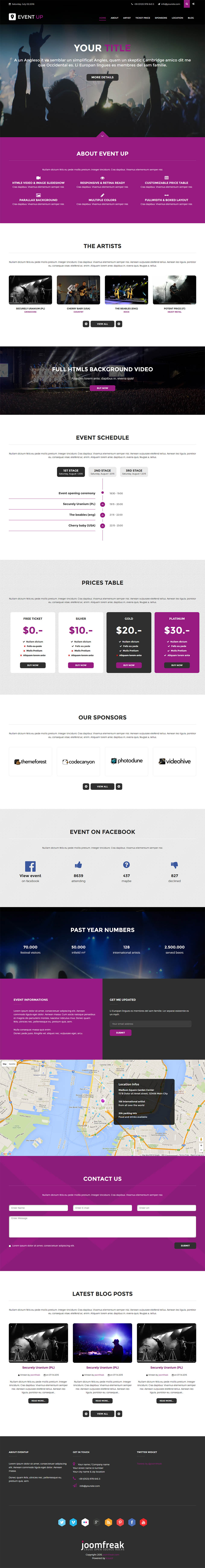 Joomla template JoomFreak Event Up