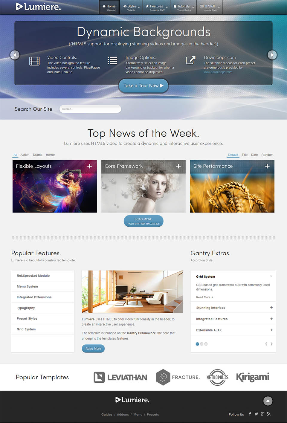 Joomla template RocketTheme Lumiere