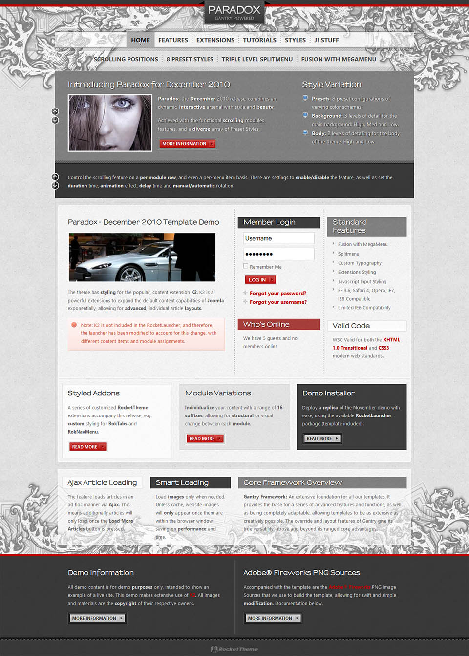 Joomla template RocketTheme Paradox