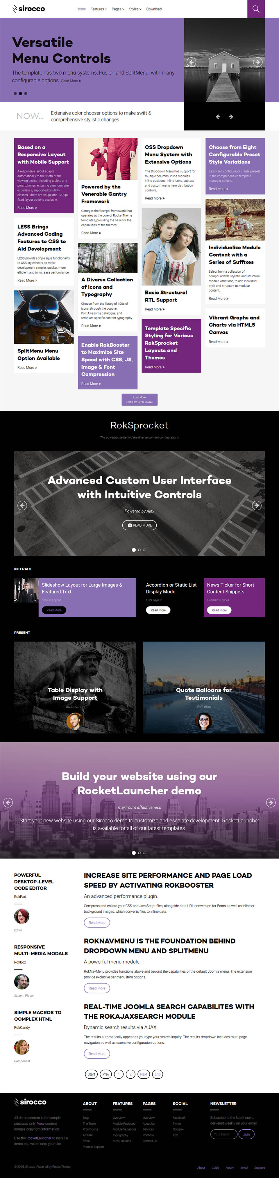 Joomla template RocketTheme Sirocco
