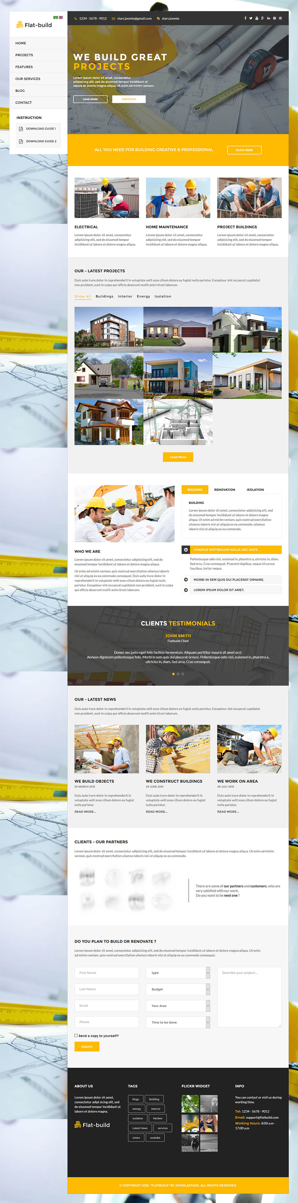 Joomla template ThemeForest Flatbuild