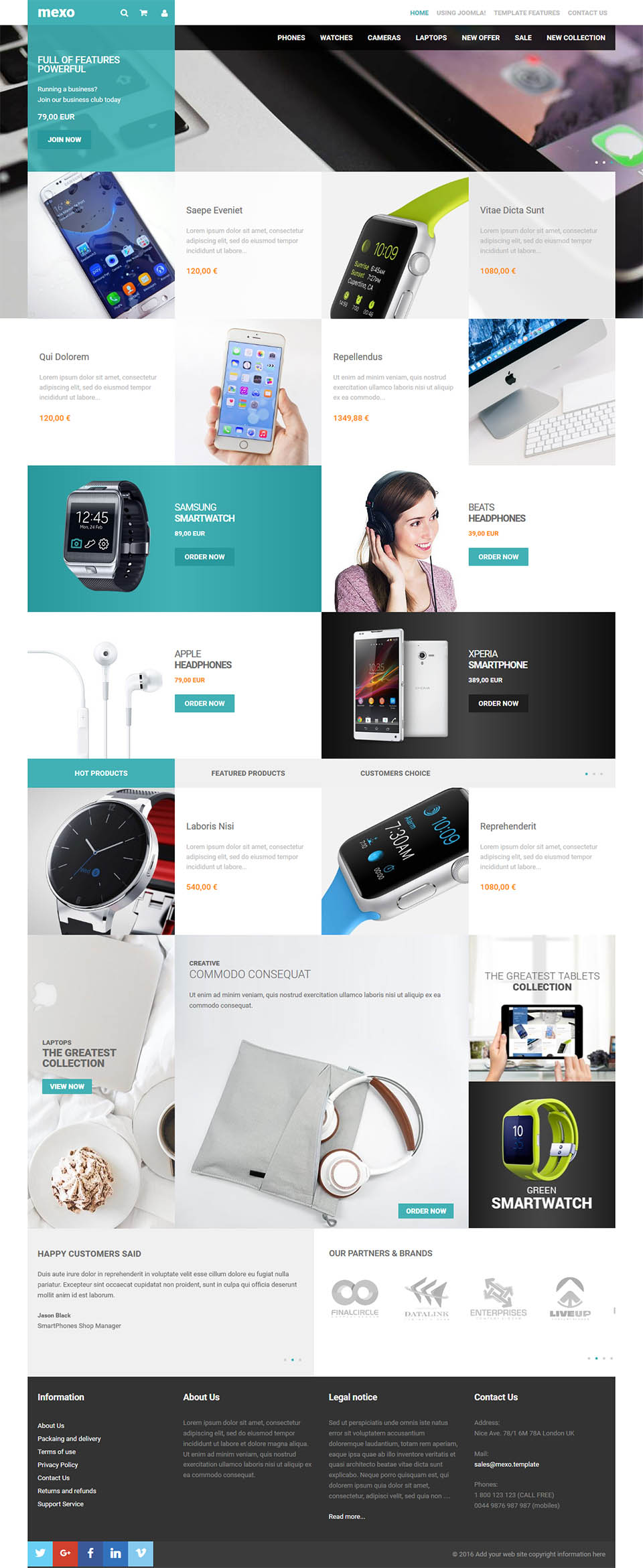 Joomla template VirtuemartTemplates Mexo