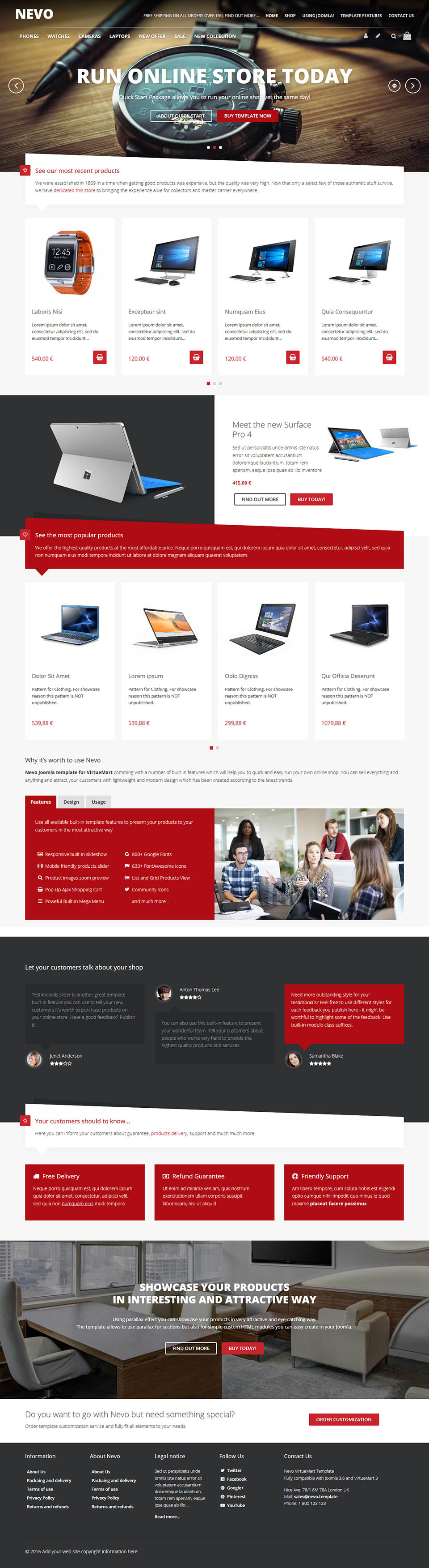 Joomla template VirtuemartTemplates Nevo