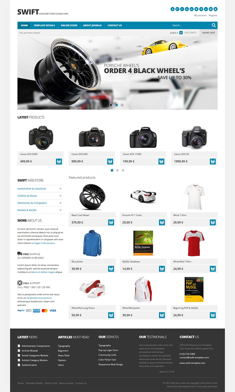 Joomla template VirtuemartTemplates Swift