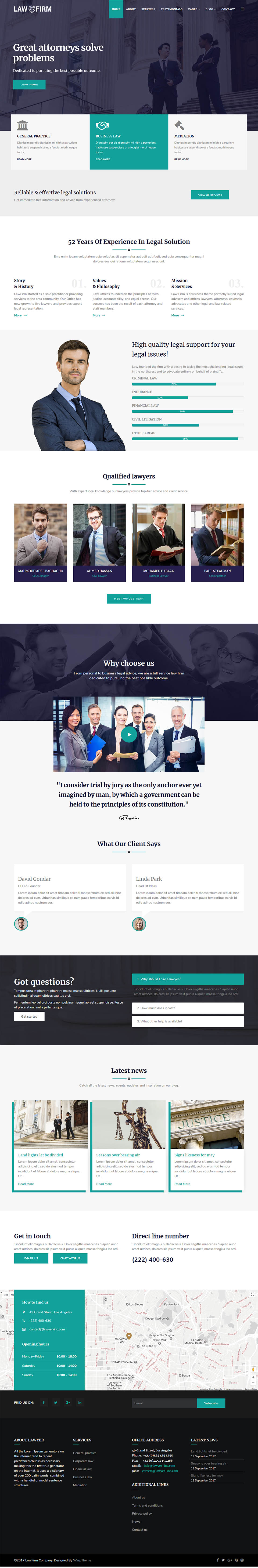 Joomla template WarpTheme LawFirm Pro