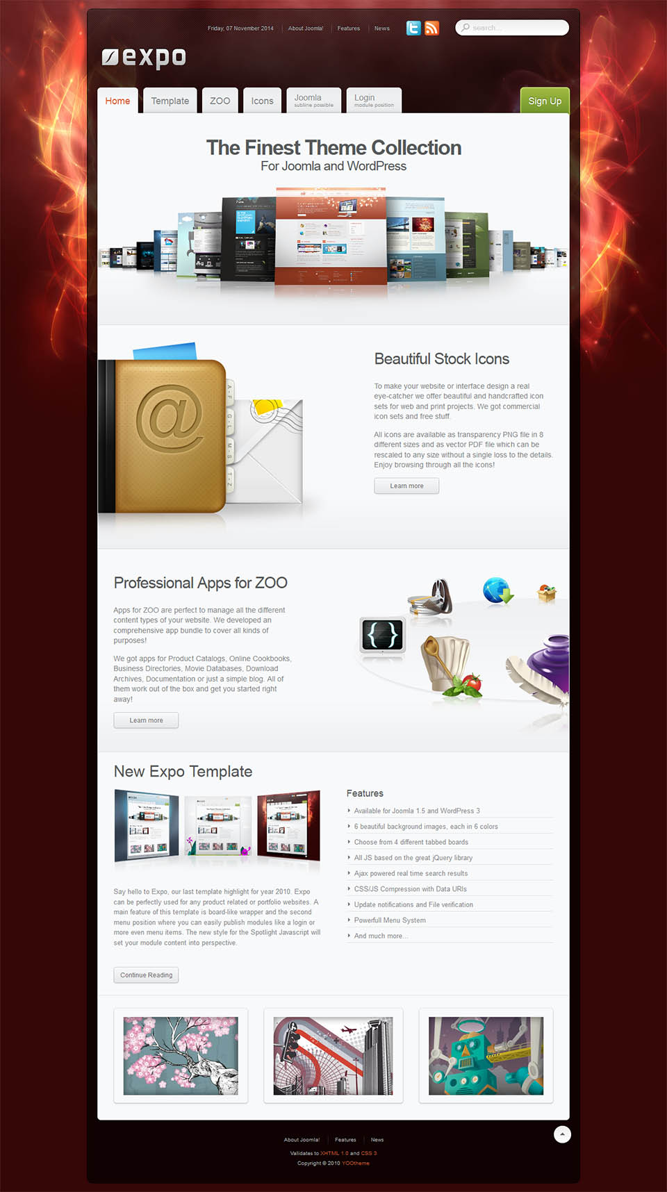 Joomla template YOOtheme Expo