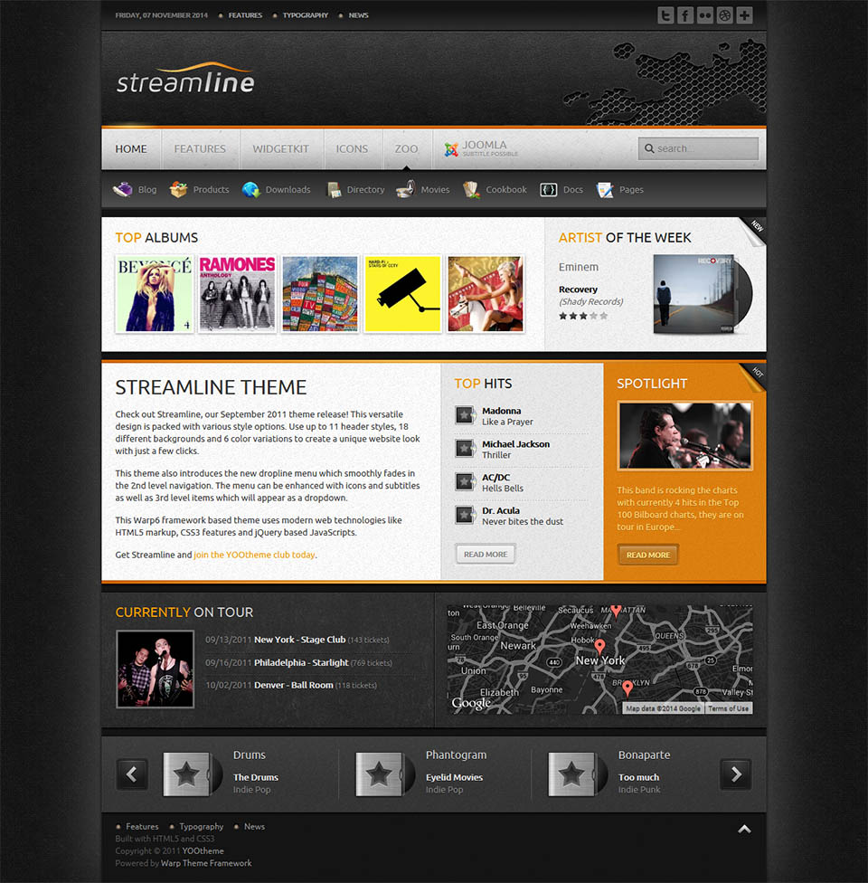 Joomla template YOOtheme Streamline