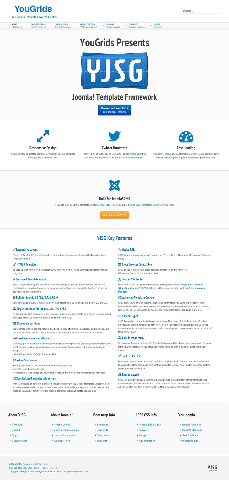 Joomla template YouJoomla YouGrids