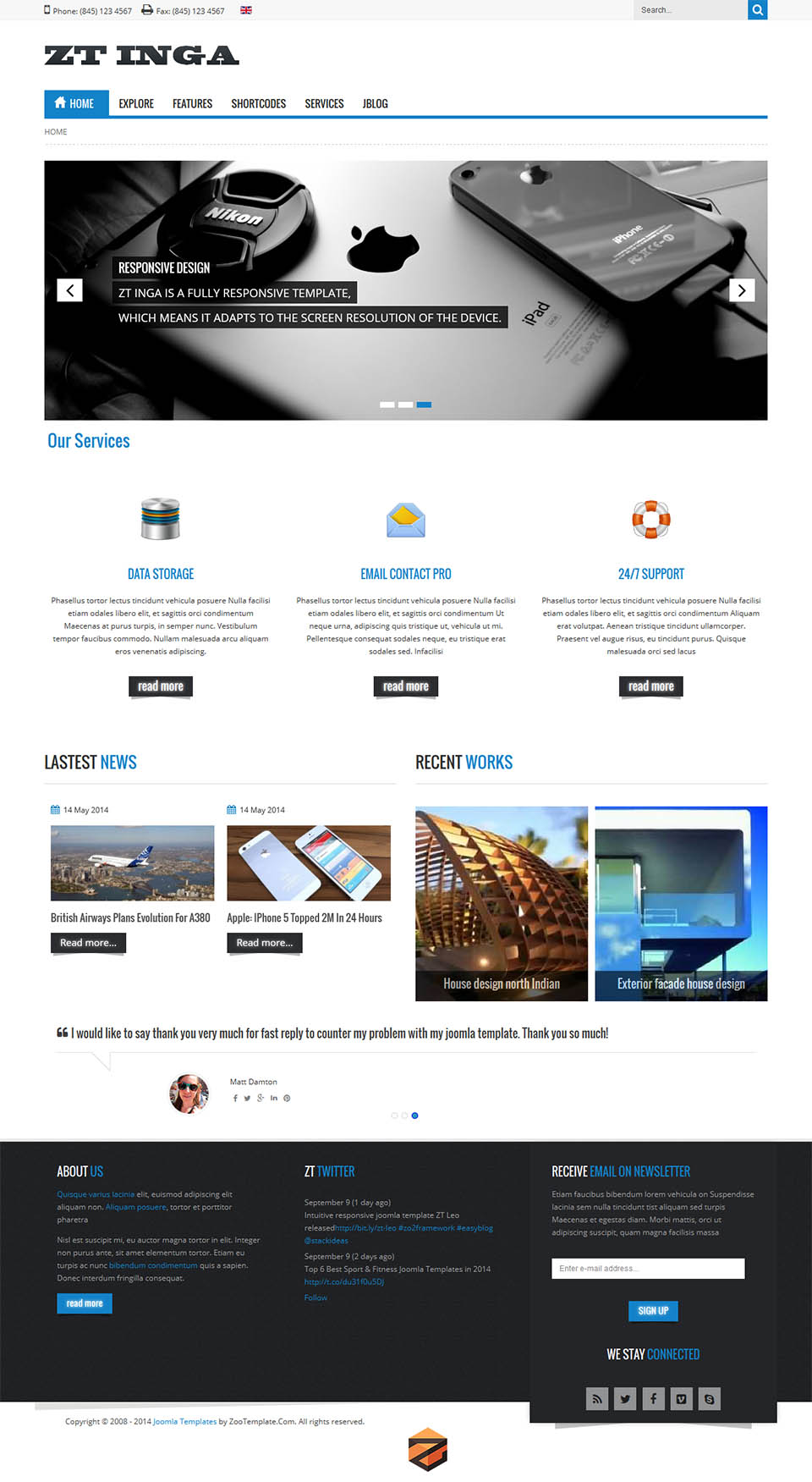 Joomla template ZooTemplate Inga